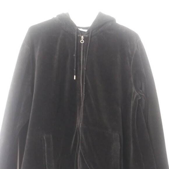 Pacer Women's size M black hooded velour jacket - Picture 2 of 16